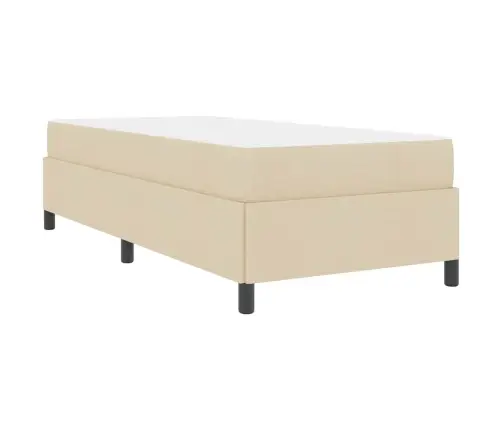 Kiemas Lova Su Čiužiniu Kreminė 90 X 190 Cm Audinys