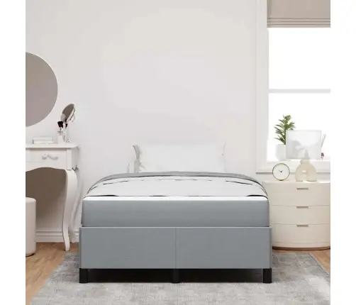 Kastītes Atsperu Gulta Gaiši Pelēks, Melns 120 X 190 Cm Vidaxl