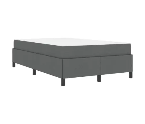 Kastītes Atsperu Gulta Tumši Pelēks, Melns 120 X 190 Cm Vidaxl