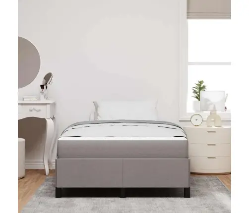 Kastītes Atsperu Gulta Taupe, Melns 120 X 190 Cm Vidaxl