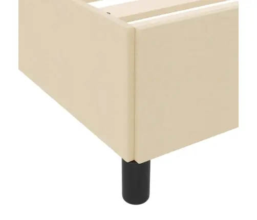 Kastītes Atsperu Gulta Krēmkrāsas Un Melns 120 X 190 Cm Vidaxl