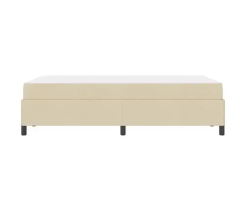 Kastītes Atsperu Gulta Krēmkrāsas Un Melns 120 X 190 Cm Vidaxl