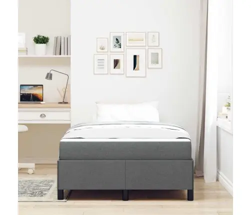 Kastītes Atsperu Gulta Tumši Pelēks, Melns 120 X 200 Cm Vidaxl