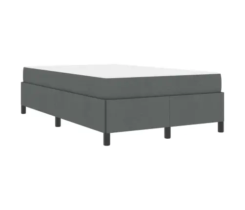 Kastītes Atsperu Gulta Tumši Pelēks, Melns 120 X 200 Cm Vidaxl