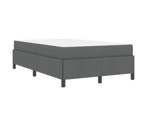 Kastītes Atsperu Gulta Tumši Pelēks, Melns 120 X 200 Cm Vidaxl