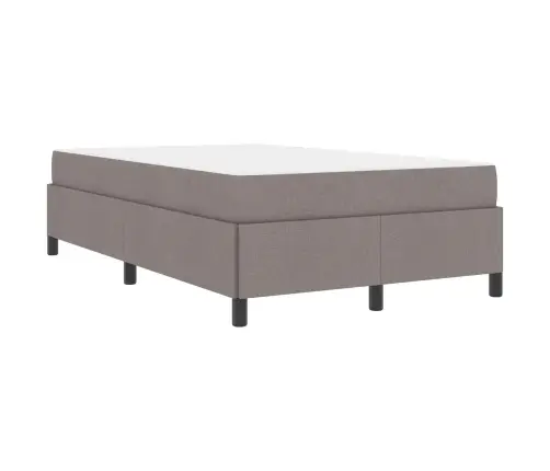 Kastītes Atsperu Gulta Taupe, Melns 120 X 200 Cm Vidaxl