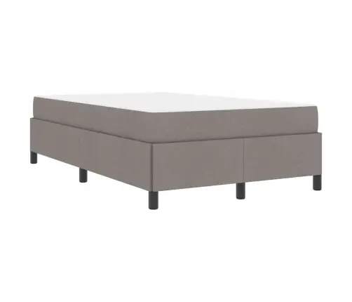 Kastītes Atsperu Gulta Taupe, Melns 120 X 200 Cm Vidaxl