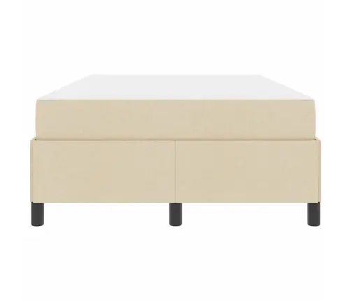 Kastītes Atsperu Gulta Krēmkrāsa, Melns 120 X 200 Cm Vidaxl