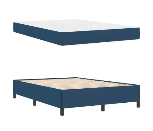 Kastītes Atsperu Gulta Gaiši Pelēks, Melns 140 X 190 Cm Vidaxl