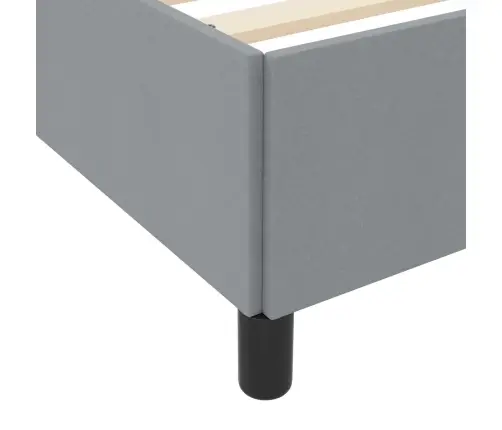 Kastītes Atsperu Gulta Gaiši Pelēks, Melns 140 X 200 Cm Vidaxl