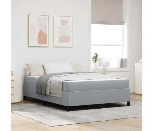 Kiemas Lova Šviesiai Pilka 140 X 200 Cm Audinys