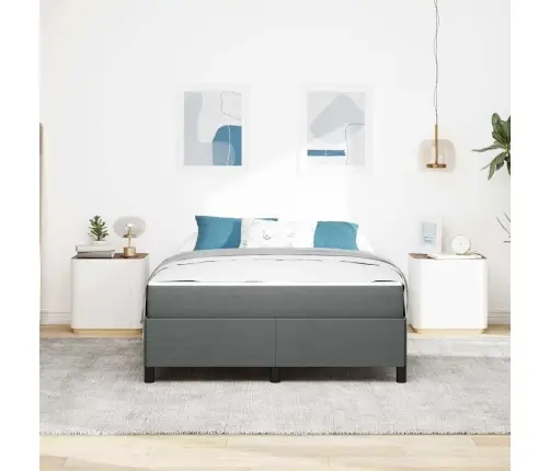 Kiemas Lova Tamsiai Pilka 140 X 200 Cm Audinys