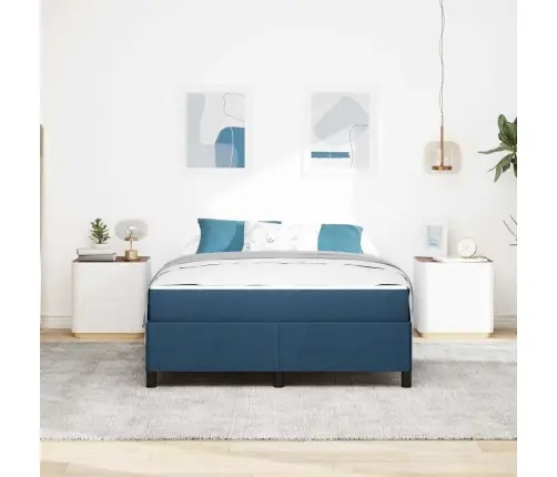 Kastītes Atsperu Gulta Gaiši Pelēks, Melns 140 X 200 Cm Vidaxl