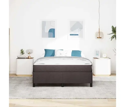 Kastītes Atsperu Gulta Brūna 160 X 200 Cm Vidaxl