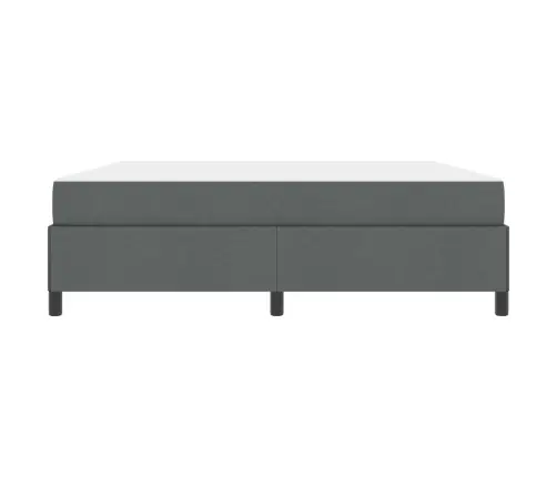 Kastītes Atsperu Gulta Tumši Pelēks, Melns 180 X 200 Cm Vidaxl