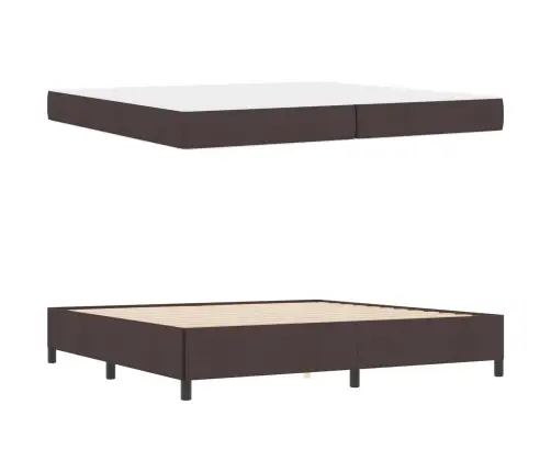 Kastītes Atsperu Gulta Brūna 200 X 200 Cm Vidaxl