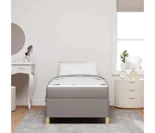 Voodi Raam Madratsiga Pruunikashall 80 X 200 Cm Kangas