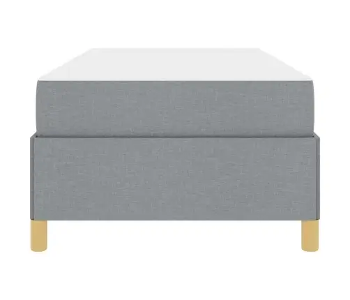 Voodi Raam Madratsiga Helehall 90 X 190 Cm Kangas