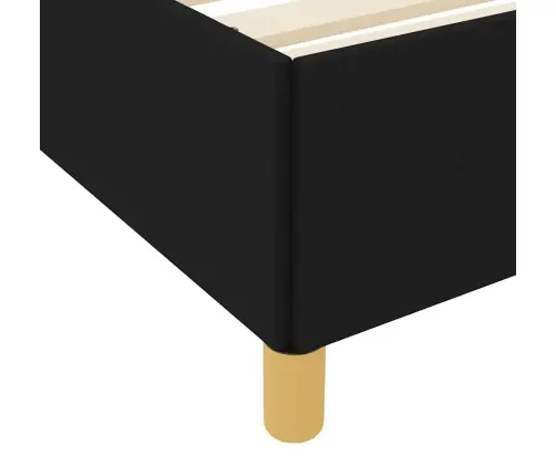 Kastītes Atsperu Gulta Cits Melns Un Balts 90 X 190 Cm Audums Vidaxl