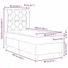 Gulta Ar Atsperēm Un Matraci Tumši Pelēkā Krāsā, 80X200 Cm Vidaxl