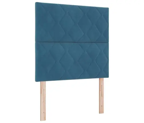 Kastītes Atsperu Gulta Tumši Zils 200 X 100 Cm Poliesters Vidaxl