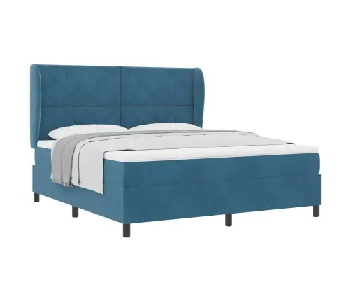 Karbi Vedrumadrats Madratsiga Tumesinine 200 X 180 Cm Polüester