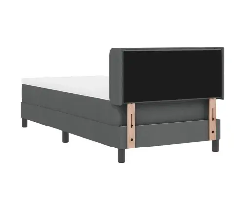 Box Spring Gulta Ar Matraci - Tumši Pelēka, 80 X 200 Cm. Vidaxl