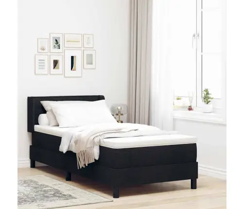 Kontinentālā Gulta Ar Matraci Ar Matraci Melna 80 X 200 Cm Vidaxl