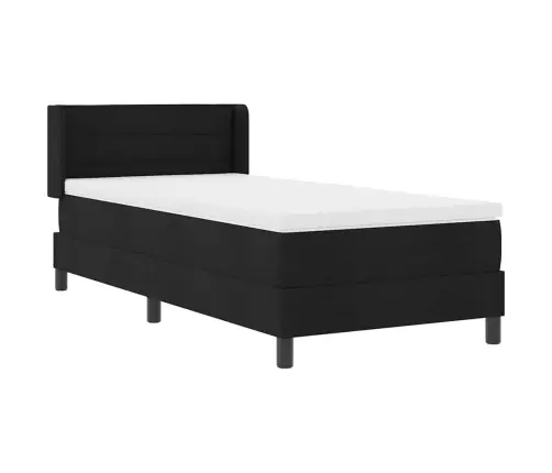 Kontinentālā Gulta Ar Matraci Ar Matraci Melna 80 X 200 Cm Vidaxl