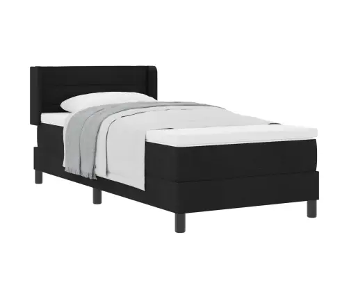 Kontinentālā Gulta Ar Matraci Ar Matraci Melna 80 X 200 Cm Vidaxl