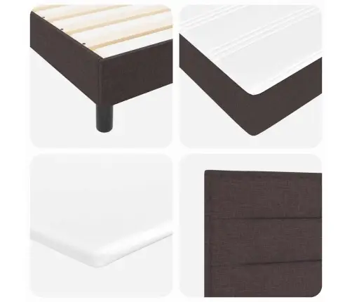 Spyruoklinė Lova Su Čiužiniu Tamsiai Rudas 80 X 200 Cm