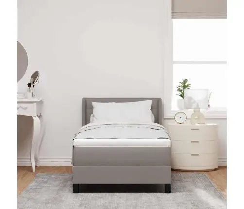 Gultas Rāmis Ar Matraci Taupe, 80 X 200 Cm, No Auduma Vidaxl