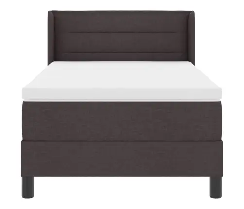 Kontinentālā Gulta Ar Matraci Tumši Brūna 90 X 190 Cm Vidaxl