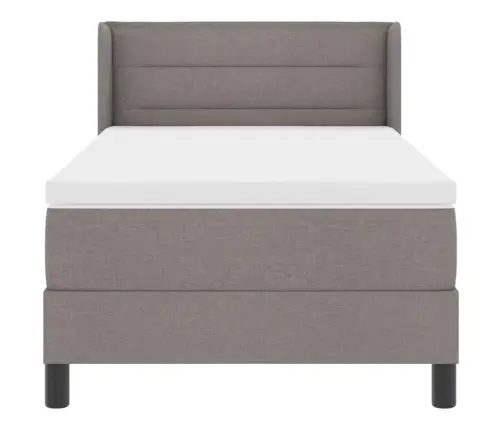 Kontinentālā Gulta Ar Matraci Ar Matraci Pelēkbrūna 90 X 190 Cm Vidaxl