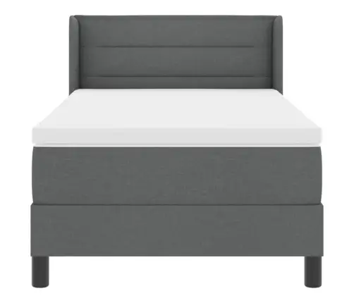 Kontinentālā Gulta Ar Matraci Tumši Pelēka 90 X 200 Cm Vidaxl