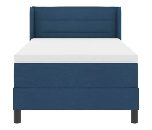 Box Spring Gulta Ar Matraci, Zila, 90 X 200 Cm, Audums. Vidaxl