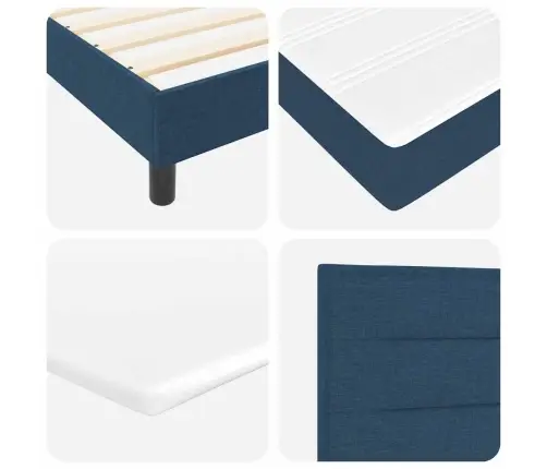 Box Spring Gulta Ar Matraci, Zila, 100 X 200 Cm, Audums Vidaxl