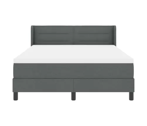 Kiemas Lova Su Čiužiniu Tamsiai Pilka 200 X 140 Cm Poliesteris