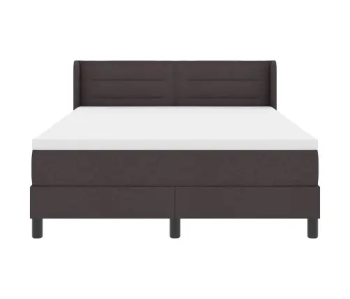 Kontinentālā Gulta Ar Matraci Tumši Brūna 160 X 200 Cm Vidaxl