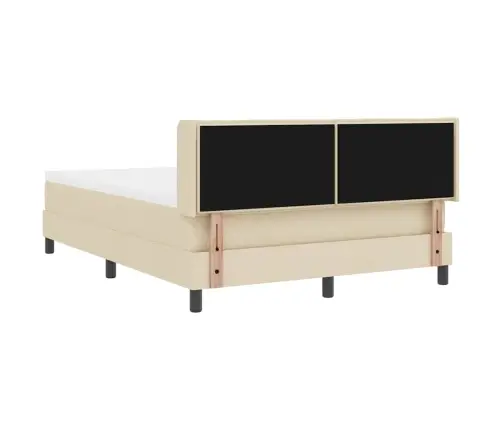 Kontinentālā Gulta Ar Matraci Ar Matraci Krēmkrāsa 160 X 200 Cm Vidaxl