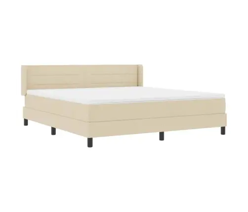 Kontinentālā Gulta Ar Matraci Ar Matraci Krēmkrāsa 180 X 200 Cm Vidaxl