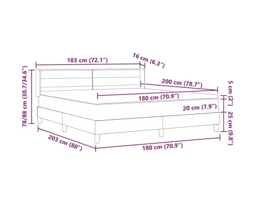 Kontinentālā Gulta Ar Matraci Ar Matraci Krēmkrāsa 180 X 200 Cm Vidaxl