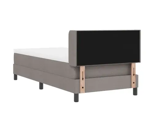 Box Spring Gulta Ar Matraču - Taupe, 80X200 Cm, Audums Vidaxl