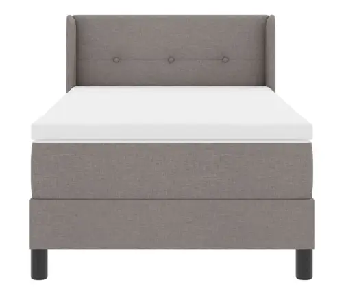 Kontinentālā Gulta Ar Matraci Ar Matraci Pelēkbrūna 90 X 200 Cm Vidaxl