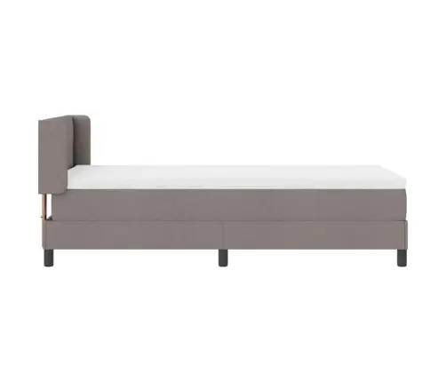 Kontinentālā Gulta Ar Matraci Ar Matraci Pelēkbrūna 90 X 200 Cm Vidaxl