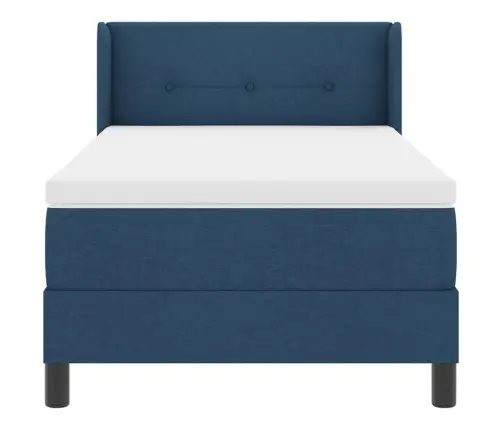 Box Spring Gulta Ar Matraci, Zila, 100 X 200 Cm, Audums. Vidaxl