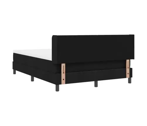 Kiemas Lova Su Čiužiniu Juoda 200 X 140 Cm Poliesteris