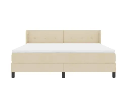 Kiemas Lova Su Čiužiniu Kreminė 200 X 180 Cm Poliesteris