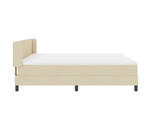 Kiemas Lova Su Čiužiniu Kreminė 200 X 180 Cm Poliesteris