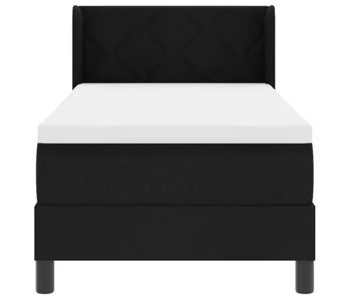 Spyruoklinė Lova Su Čiužiniu Su Čiužiniu Juoda 80 X 200 Cm